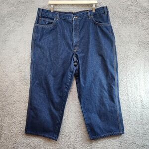 Steelguard Jeans Mens 44X30 (25 Length) Blue Denim Cotton High Rise Straight Leg